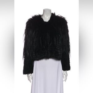 Vintage Chloe Ombré Fox Fur Jacket, Black, M